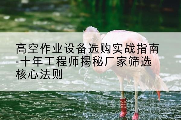 麻城剪叉式升降机厂家-高空作业设备选购实战指南-十年工程师揭秘厂家筛选核心法则